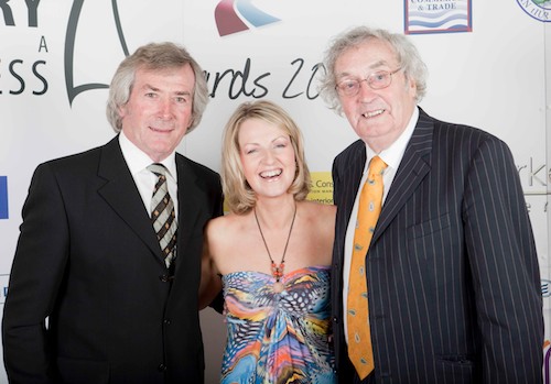 Pat Jennings and Karen Patterson with Louis Boyd who was awarded the Lifetime Achievement Award.